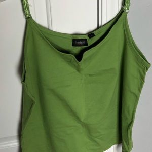 Avenue Green Cami Tank Top Spaghetti Straps
